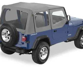 Bestop Charcoal/Gray Replace-A-Top for OEM Hardware Clear Windows w/ Door Skins Jeep Wrangler 1988-1995