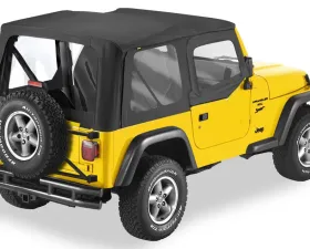 Bestop Black Denim Replace-A-Top for OEM Hardware Clear Windows w/ Door Skins Jeep Wrangler 1997-2002