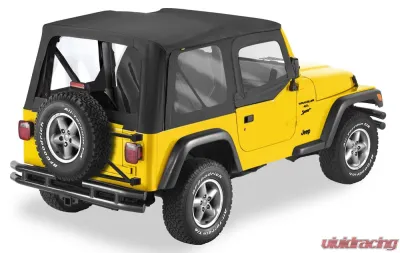 Bestop Black Denim Replace-A-Top for OEM Hardware Clear Windows w/ Door Skins Jeep Wrangler 1997-2002 - 51121-15