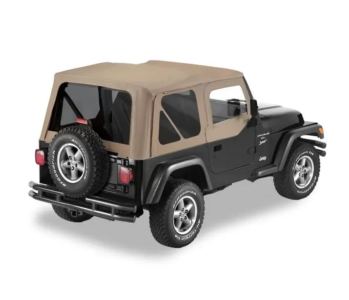 Bestop Dark Tan Replace-A-Top for OEM Hardware Tinted Windows w/ Door Skins Jeep Wrangler 1997-2002 - 51124-33