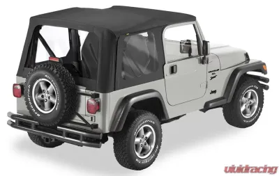Bestop Black Denim Replace-A-Top for OEM Hardware Clear Windows w/o Door Skins Jeep Wrangler 1997-2002 - 51127-15