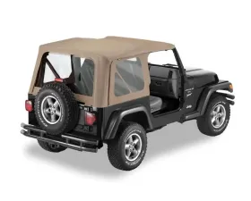 Bestop Dark Tan Replace-A-Top for OEM Hardware Clear Windows w/o Door Skins Jeep Wrangler 1997-2002