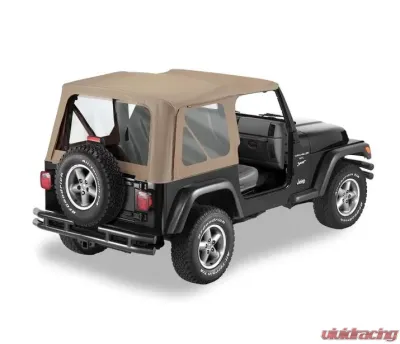 Bestop Dark Tan Replace-A-Top for OEM Hardware Clear Windows w/o Door Skins Jeep Wrangler 1997-2002 - 51127-33