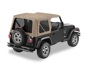 Bestop Dark Tan Replace-A-Top for OEM Hardware Tinted Windows w/o Door Skins Jeep Wrangler 1997-2002