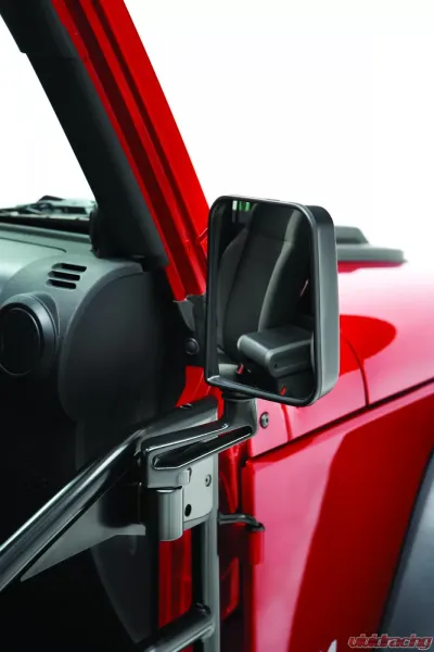 Bestop Black Slotted Arm Design Mirror Replacement Set Jeep Wrangler 1987-2006 - 51262-01