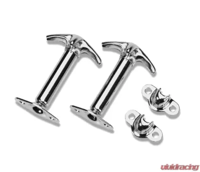 Bestop Chrome Hood Latches Boxed Jeep CJ | Wrangler YJ 1941-1995 - 51294-00