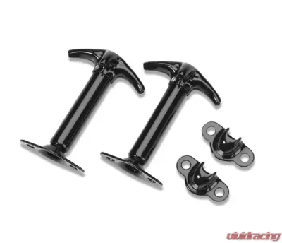 Bestop Black Hood Latches for Jeep CJ & Wrangler YJ 1941-1995, Steel, Boxed, Pair - 51294-01