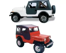 Bestop Black Crush Tigertop Soft Top Jeep CJ3B 1953-1964