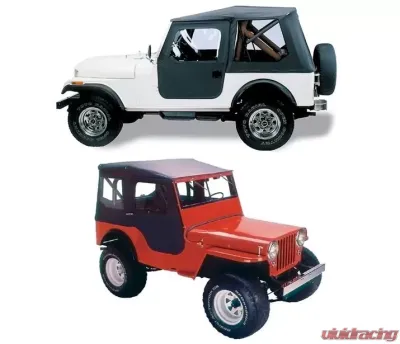 Bestop Black Crush Tigertop Soft Top Jeep CJ3B 1953-1964 - 51404-01