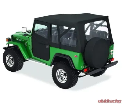 Bestop Black Crush Supertop Classic Soft Top w/ Clear Windows Toyota Land Cruiser 1964-1984 - 51464-15
