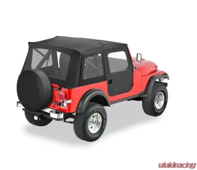 Bestop Black Denim Supertop Classic Soft Top for Jeep CJ-5 1955-1975, Willys M38A1 1951-1962 - 51595-15