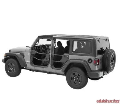 Bestop Matte Black Front Element Doors for Jeep Gladiator 2020-2021 & Wrangler JL 2018-2020 - 51740-01