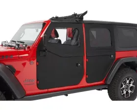 Bestop Black Twill Rear Full 2-Piece Fabric Doors Jeep Gladiator | Wrangler 2018-2021