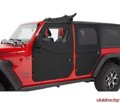 Bestop Black Diamond Rear Full 2-Piece Fabric Doors Jeep Gladiator | Wrangler 2018-2021 - 51751-35