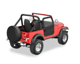 Bestop Black Crush Full 2-Piece Fabric Doors Jeep CJ-7 1976-1986