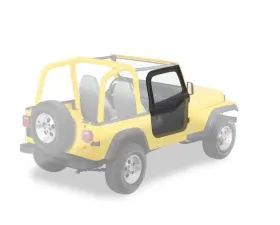 Bestop Black Crush Upper Fabric Half Doors Jeep Wrangler 1988-1995