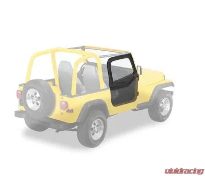 Bestop Black Crush Upper Fabric Half Doors Jeep Wrangler 1988-1995 - 51780-01