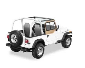 Bestop Dark Tan Upper Door Sliders Jeep Wrangler 1997-2006