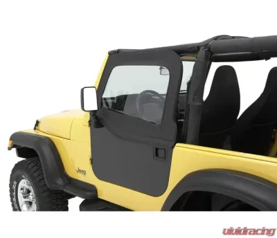 Bestop Black Denim Element Upper Fabric Half Doors Jeep Wrangler 1980-1995 - 51795-15