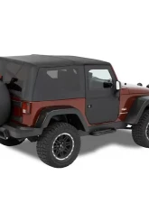 Bestop Black Twill Front Full 2-Piece Fabric Doors Jeep Wrangler 2007-2018                                     - 51798-17 - Image 2
