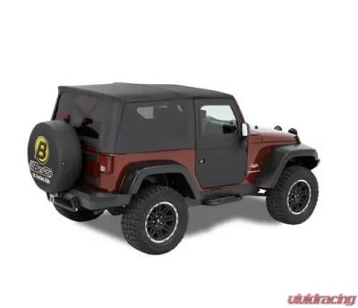 Bestop Black Twill Front Full 2-Piece Fabric Doors Jeep Wrangler 2007-2018 - 51798-17