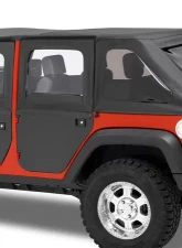 Bestop Black Twill Front Full 2-Piece Fabric Doors Jeep Wrangler 2007-2018                                     - 51798-17 - Image 2