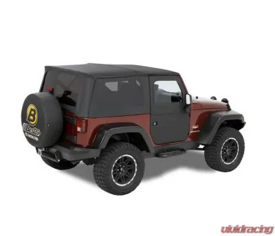 Bestop Black Diamond Front Full 2-Piece Fabric Doors Jeep Wrangler 2007-2018 - 51798-35