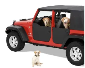 Bestop Black Front Element Door Enclosure Panels Jeep Wrangler 2007-2018