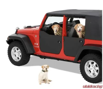 Bestop Black Front Element Door Enclosure Panels Jeep Wrangler 2007-2018 - 51803-01