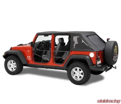 Bestop Satin Black Front Element Doors Jeep Wrangler 2007-2018 - 51810-01
