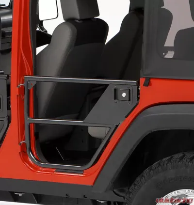 Bestop Matte Black Rear Element Doors Jeep Wrangler 4-Door 2007-2018 - 51827-01
