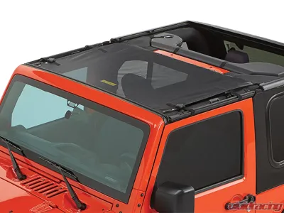 Bestop Mesh Sun Standard Targa Style Bikini Top Jeep Wrangler 2007-2018 - 52400-11