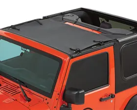 Bestop Black Diamond Sun Standard Targa Style Bikini Top Jeep Wrangler 2007-2018