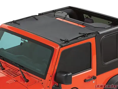 Bestop Black Diamond Sun Standard Targa Style Bikini Top Jeep Wrangler 2007-2018 - 52400-35