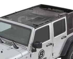 Bestop Mesh Sun Extended Safari Style Bikini Top Jeep Wrangler 4-Door 2007-2018
