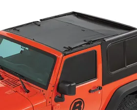 Bestop Black Diamond Sun Extended Safari Style Bikini Top Jeep Wrangler 2-Door 2007-2018
