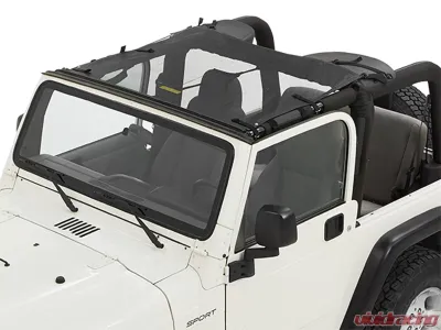 Bestop Mesh Sun Standard Targa Style Bikini Top Jeep Wrangler 1997-2006 - 52403-11