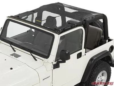 Bestop Mesh Sun Extended Safari Style Bikini Top Jeep Wrangler 1997-2006 - 52404-11