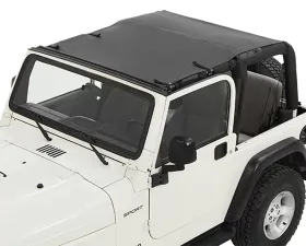 Bestop Black Diamond Sun Extended Safari Style Bikini Top Jeep Wrangler 1997-2006