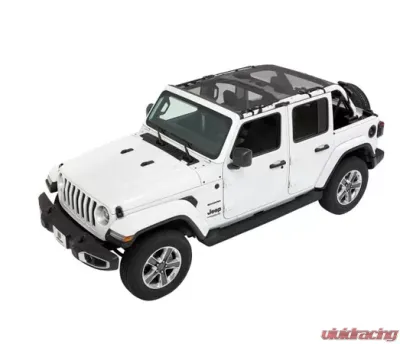Bestop Mesh Sun Extended Safari Style Bikini Top for Jeep Wrangler 4-Door 2018-2021 - 52411-11