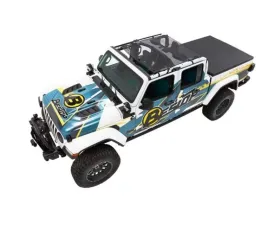 Bestop Sun Extended Safari Style Bikini Top for Jeep Gladiator 2020-2021, Mesh or Solid Black Diamond