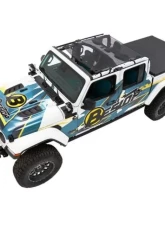 Bestop Sun Extended Safari Style Bikini Top for Jeep Gladiator 2020-2021, Mesh or Solid Black Diamond                                     - 52413-11 - Image 2