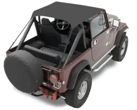 Bestop Black Crush Traditional Bikini Top Jeep CJ-5 1976-1983