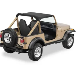 Bestop Black Crush Strapless Standard Targa Style Bikini Top Jeep Wrangler 1987-1991