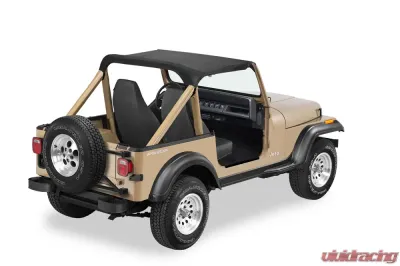 Bestop Black Crush Strapless Standard Targa Style Bikini Top Jeep Wrangler 1987-1991 - 52509-01