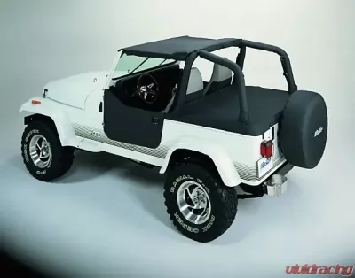 Bestop Black Denim Strapless Standard Targa Style Bikini Top Jeep CJ-7 1980-1986 - 52518-15