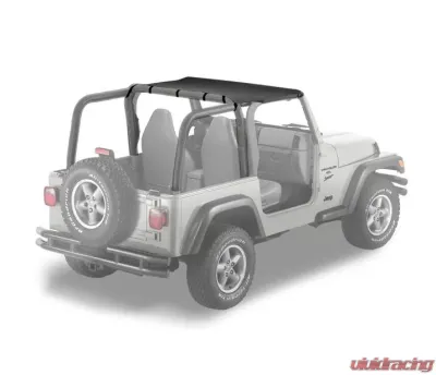 Bestop Black Denim Strapless Standard Targa Style Bikini Top Jeep Wrangler 1997-2002 - 52521-15