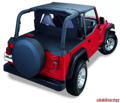 Bestop Black Diamond Header Standard Targa Style Bikini Top Jeep Wrangler 2003-2006 - 52528-35