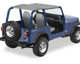 Bestop Charcoal/Gray Strapless Extended Safari Style Bikini Top Jeep Wrangler 1992-1995