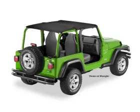 Bestop Black Diamond Header Extended Safari Style Bikini Top Jeep Wrangler 2004-2006